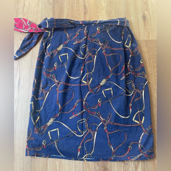 Vintage On the Verge western print wrap skirt, XS - Picture 2 of 8